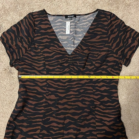 NWT Madewell Zebra Print Dress- Size 12 - Picture 14 of 16